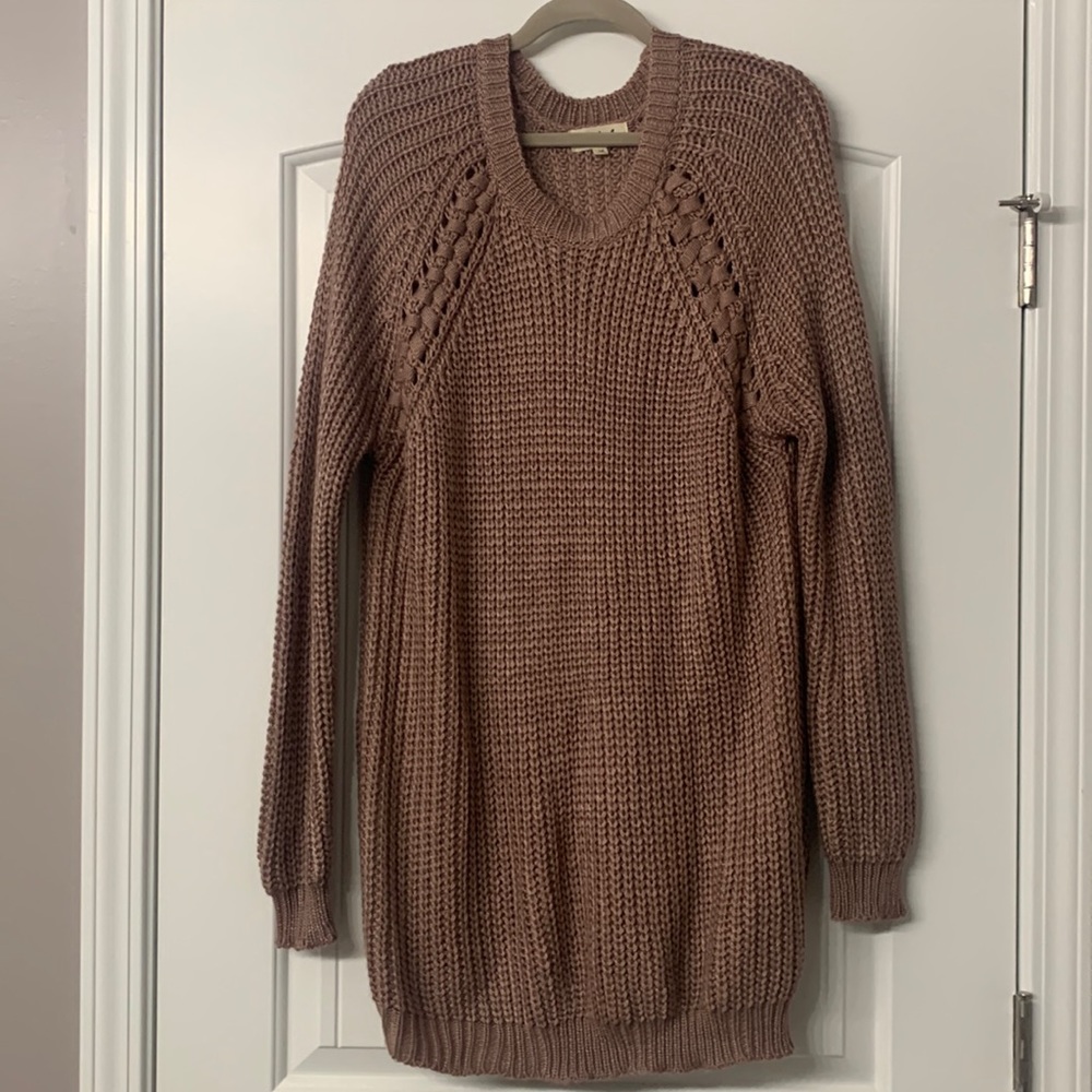 Listicle Tunic Sweater- size L